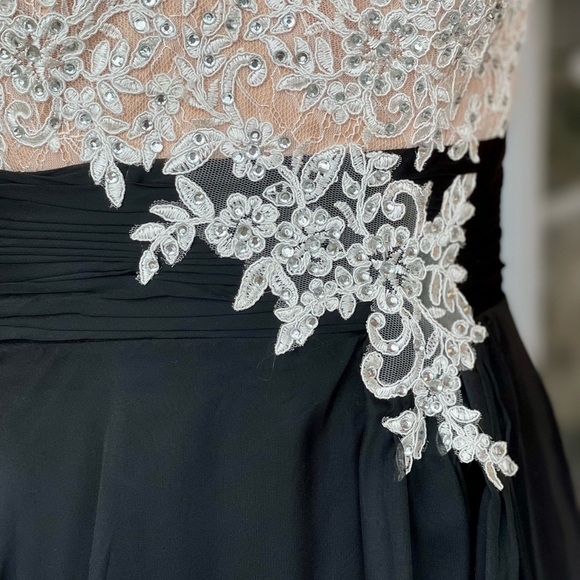 MAC DUGGAL Chiffon Embellished Formal Dress Sz 6 Evening Gown Prom Homecoming - Picture 6 of 16